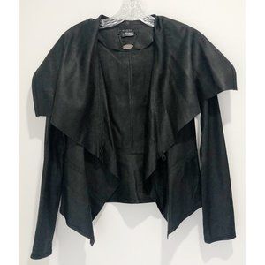 NWOT Scoop NYC Black Genuine Leather Jacket - Size Small